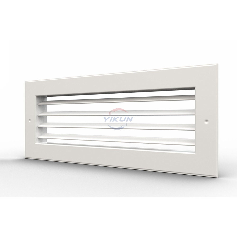 Aluminum single deflection louver air outlet